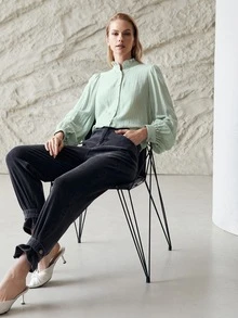 MOTF PREMIUM 直筒款牛仔褲 - 深灰色 - 查看 10