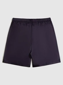 SHEIN Men 2 Packs Satin Sleep Shorts - Multicolor - View 5