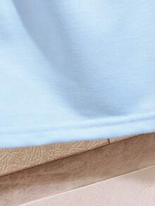 Manfinity Campus Court Aesthetic Post--Men Letter Graphic Drawstring Waist Shorts - Blue - View 6