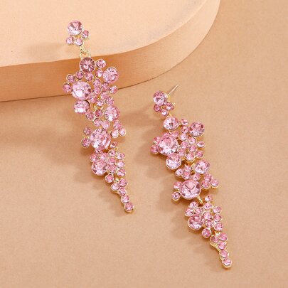 Rhinestone Decor Earrings