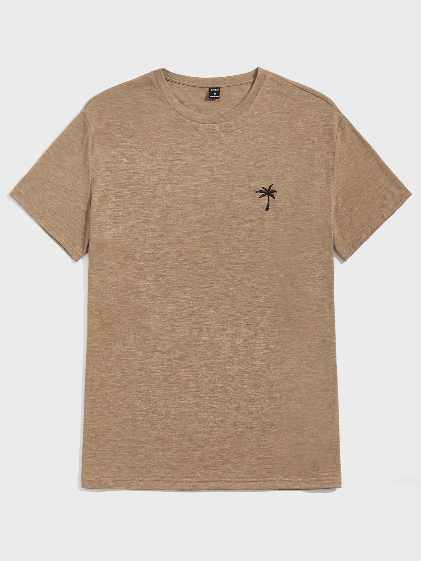 Manfinity VCAY Tops Nam Nghề thêu Nhiệt đới Kỳ nghỉ - Màu Khaki - Xem 1