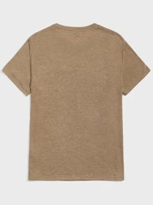 Manfinity VCAY Tops Nam Nghề thêu Nhiệt đới Kỳ nghỉ - Màu Khaki - Xem 2