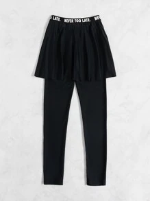 Bikini con estampado de letra - Negro - Ver 5