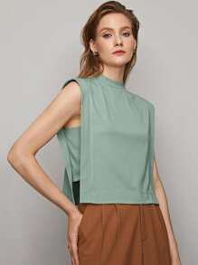 MOTF PREMIUM Áo hai dây Dây kéo - Màu xanh Bạc hà - Xem 9