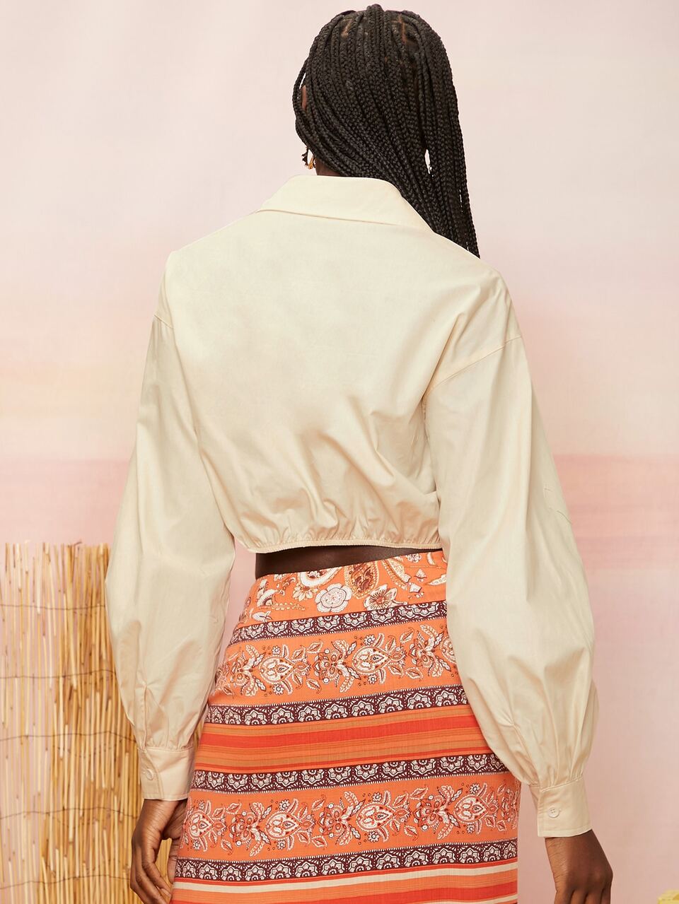 Button Through Tie Front Shirt