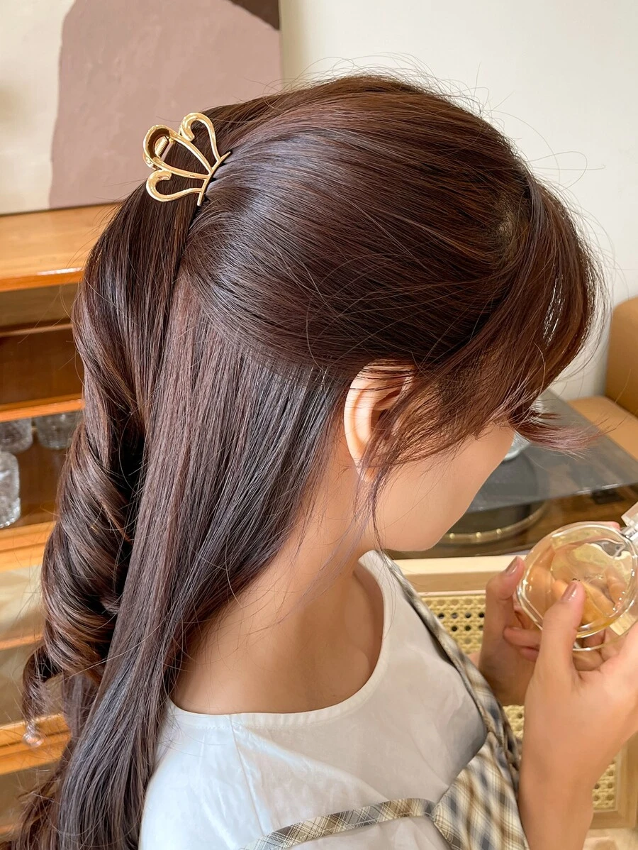 DAZY 素色髮爪 - 金色 - 查看 1