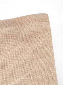 SHAPORA 素色不對稱塑身褲 - 杏色 - 查看 11