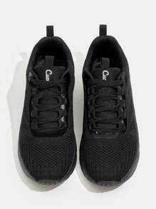 Cuccoo Lace-up Front Hollow Out Running Shoes - Black - View 7