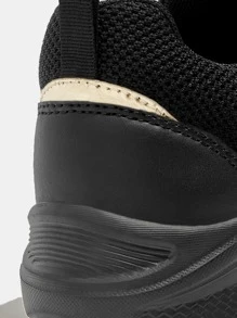 Cuccoo Lace-up Front Hollow Out Running Shoes - Black - View 3