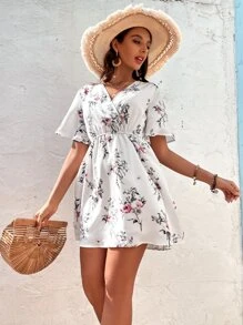 Đầm Trọn gói Hoa Boho - trắng - Xem 5