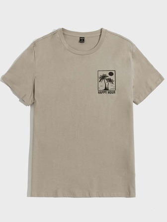 Manfinity RebelGame Men Letter Graphic Tee