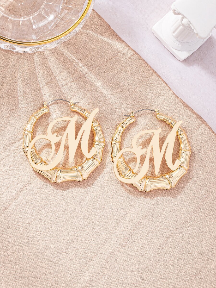 Hoa tai tre trang trí bảng chữ cái - Vàng - Xem 1