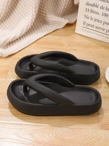 夾腳厚底人字拖 - 黑色 - 查看 2