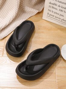 夾腳厚底人字拖 - 黑色 - 查看 4