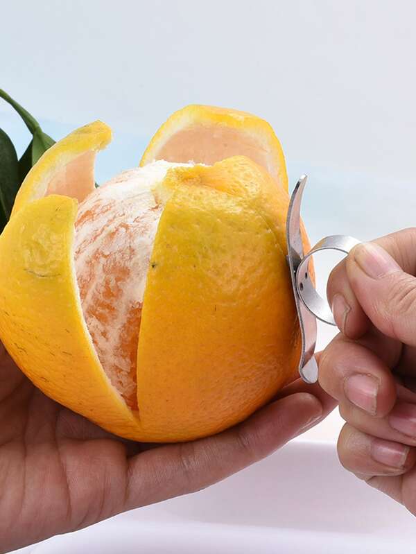 1pc Stainless Steel Orange Peeler, Simple Vegetable Peeler For Fruit And Vegetable