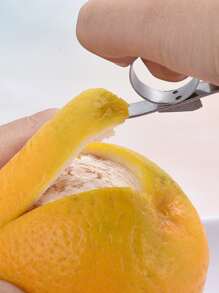 1pc Stainless Steel Orange Peeler, Simple Vegetable Peeler For Fruit And Vegetable