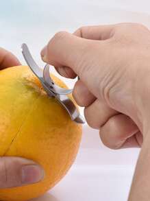 1pc Stainless Steel Orange Peeler, Simple Vegetable Peeler For Fruit And Vegetable