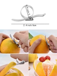 1pc Stainless Steel Orange Peeler, Simple Vegetable Peeler For Fruit And Vegetable