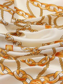 Chain & Floral Print Bandana - Multicolor - View 4