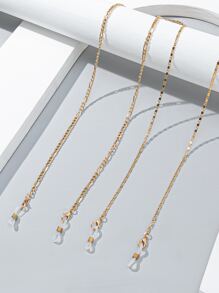 2入組金屬口罩鏈條 - 金色 - 查看 1