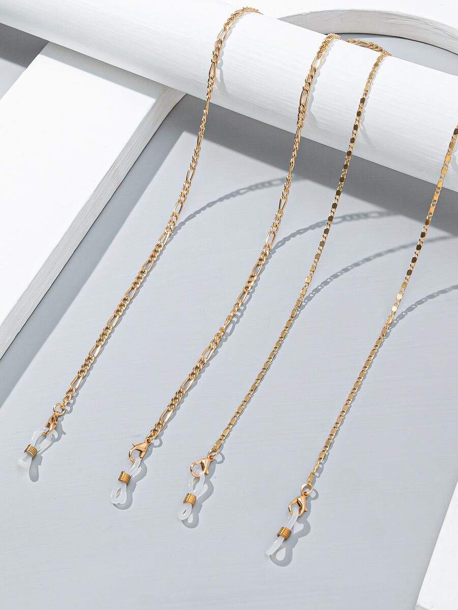 2入組金屬口罩鏈條 - 金色 - 查看 1