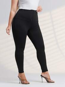 Quần lót kích thước lớn màu trơn Giải trí - màu đen - Xem 3