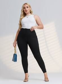 Quần lót kích thước lớn màu trơn Giải trí - màu đen - Xem 5