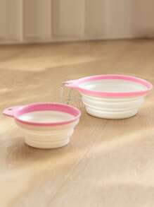 1pc Foldable Pet Bowl - Multicolor - View 2