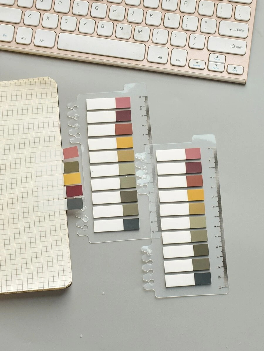 MOKA 200入組莫蘭迪顏色掛圖分類便利貼書標籤便利貼貼紙標籤貼,寵物材料,1入組卡片紙帶10顏色貼紙,1顏色貼紙帶20小標籤貼 - 摩卡棕 - 查看 1