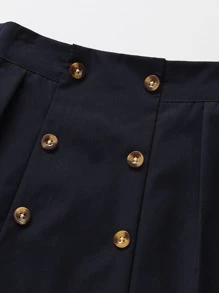 女孩一字肩木耳邊上衣和百褶半身裙 - 彩色 - 查看 3