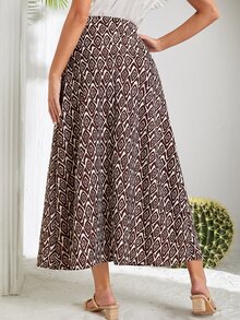 EMERY ROSE Váy nữ Dây kéo Nút giả Hình học Tất cả trên in Giải trí - Nhiều màu - Xem 2