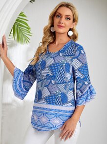 EMERY ROSE Áo sơ mi nữ Xù Paisley Boho - Nhiều màu - Xem 4