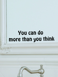 1pc Slogan Graphic Wall Sticker, Black Self Adhesive Wall Art Decal For Home Decor, Stickers, Wall Decal, Vinyl Decal For Home Decorations, Spring Decoration Items Refresh Your Home, Rama Decoration Stickers Gifts Birthday Graduation