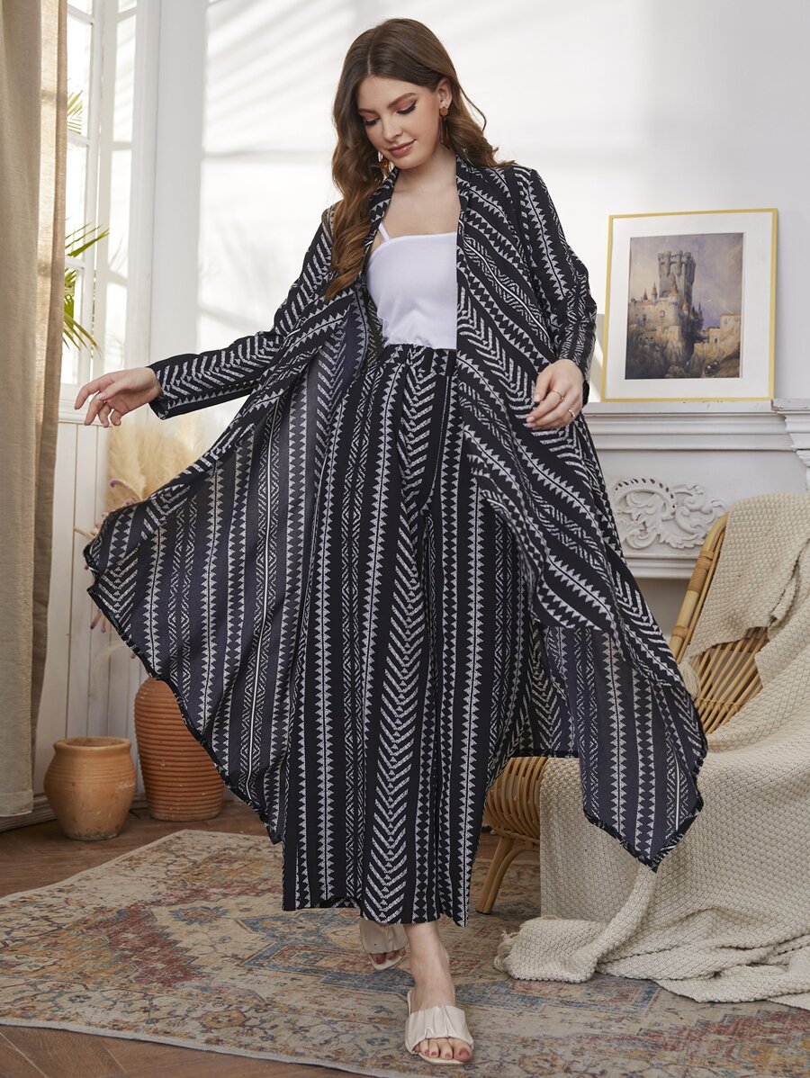 Mulvari All Over Print Coat & Pants - Black - View 1