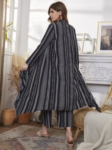 Mulvari All Over Print Coat & Pants - Black - View 2