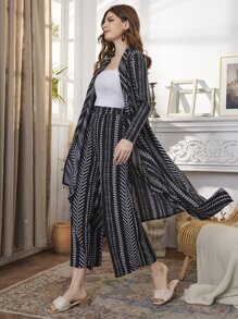 Mulvari All Over Print Coat & Pants - Black - View 4