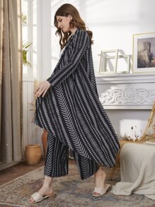 Mulvari All Over Print Coat & Pants - Black - View 5