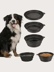 1pc Silicone Pet Travel Bowl
