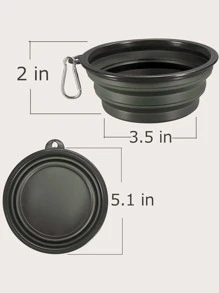 1pc Silicone Pet Travel Bowl