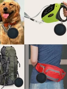 1pc Silicone Pet Travel Bowl