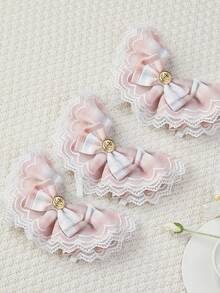 Họa tiết kẻ sọc Yếm ren thú cưng - Nhiều màu - Xem 2