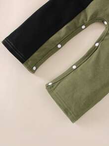 Áo liền quần Em bé Túi Khối Màu Giải trí - Nhiều màu - Xem 3