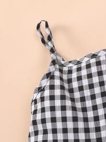 Đầm em bé Viên lá sen Kẻ sọc Dễ thương - Đen và trắng - Xem 4