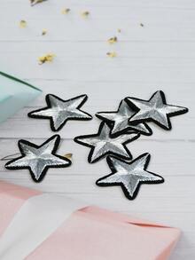 10件DIY星星縫紉補丁 - 銀色 - 查看 2