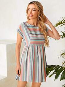 SHEIN LUNE Đầm Sọc Giải trí - Nhiều màu - Xem 4