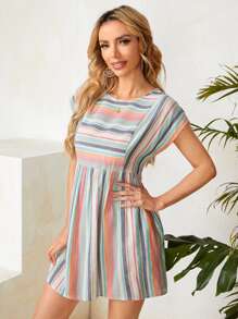 SHEIN LUNE Đầm Sọc Giải trí - Nhiều màu - Xem 5