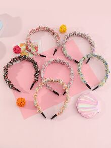 6 chiếc Băng đô in hoa cho bé gái - Nhiều màu - Xem 3