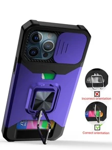 1 Vỏ điện thoại có khe cắm thẻ từ chống sốc, tương thích với điện thoại Apple và Samsung, lý tưởng cho các chuyến công tác và du lịch - Màu tím - Xem 6