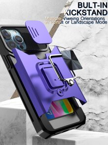 1 Vỏ điện thoại có khe cắm thẻ từ chống sốc, tương thích với điện thoại Apple và Samsung, lý tưởng cho các chuyến công tác và du lịch - Màu tím - Xem 7