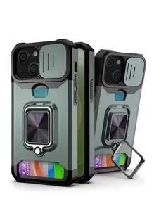 Kasus telepon pemegang cincin multifungsi - Dark Green - View 2